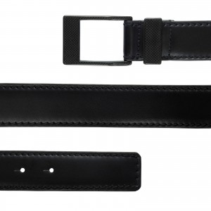 KASPARI carbon buckle leather belt